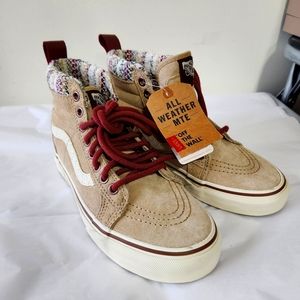VANS Off The Wall NWT All Weather MTE Sk8 Hi Suede Leather Sneakers W 5.0 M 3.5
